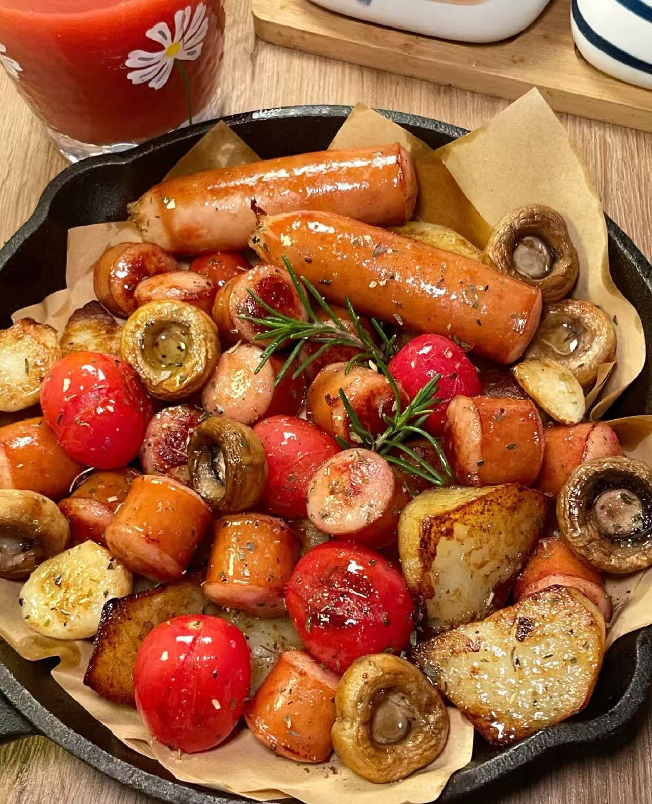 Fried Sausage and Potato Platter(Anchor development)