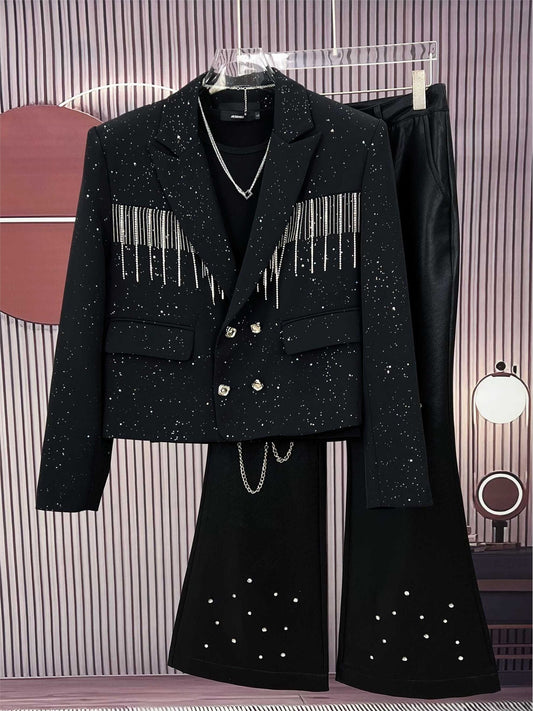 Design inspired tassel chain suit jacket(Anchor development)