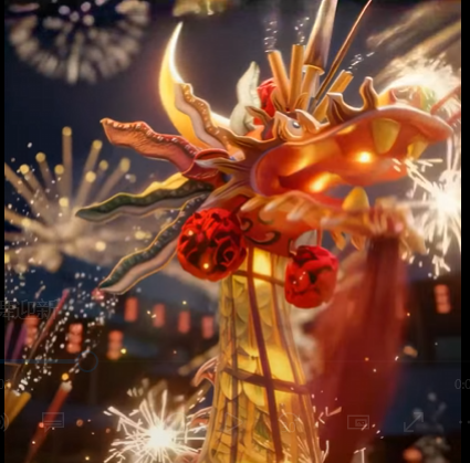 龙舞迎新Dragon dance welcomes the new year(Anchor development)