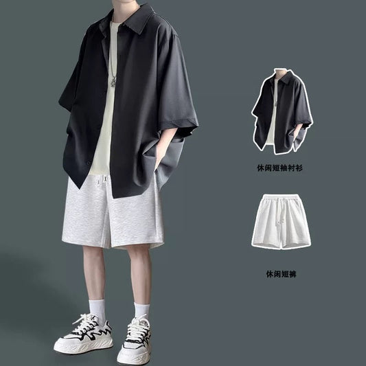 Two piece set of shirt and shorts(Anchor development)